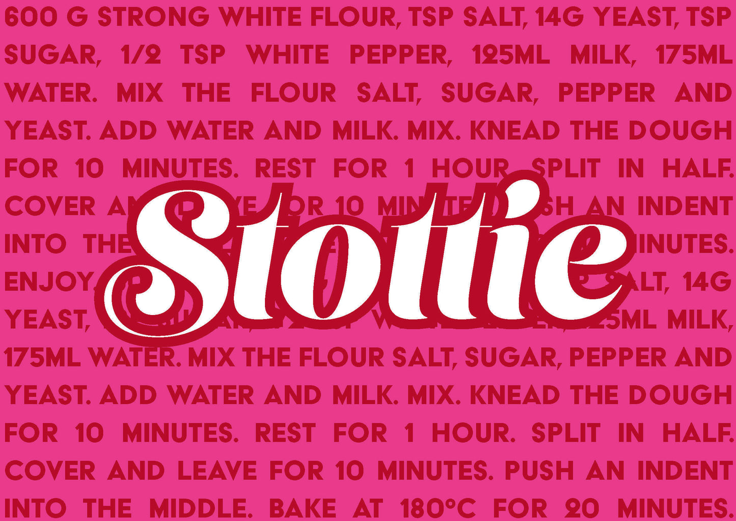 Stottie Recipe Tea Towel