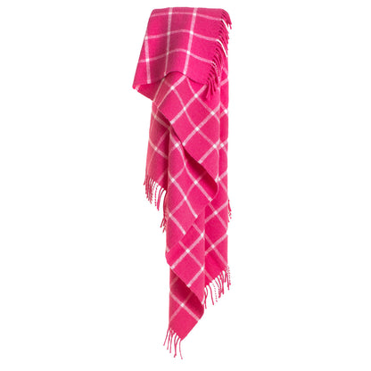 Chequered Check Pink Throw